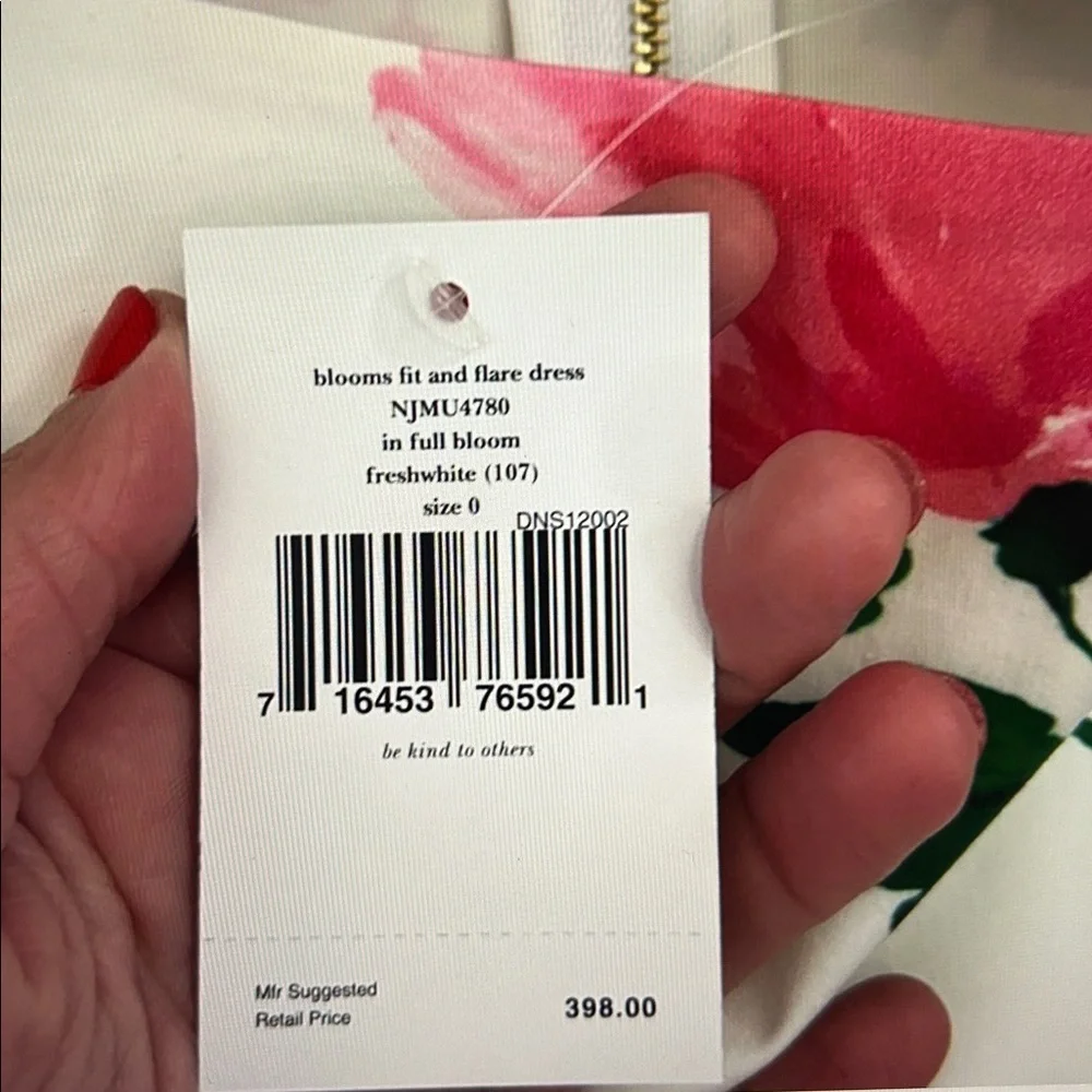 NWT Kate Spade In Bloom Fit & Flare Dress, 0